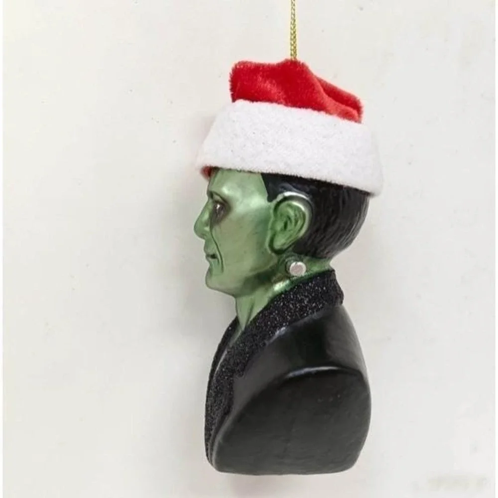 Vintage Style Halloween Frankenstein Santa Blown Glass Christmas Ornament‎